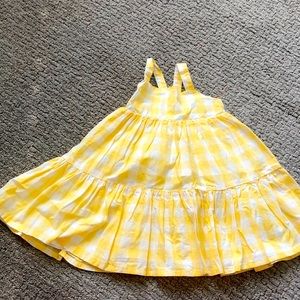 New Gymboree Gingham Yellow Dress